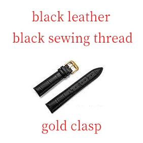 black gold Genuine Leather Watch Band Strap for Samsung Galaxy gear s3/Sport Galaxy 42 46 Active Band 19mm 20m 24mm leather 22mm band quick - Цвет ремешка: black gold