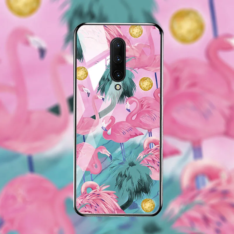 M072 Чехол для Oneplus 7 7T Pro, Роскошный чехол из закаленного стекла, чехол для One plus 7 7T Pro, бампер, чехол - Цвет: M072