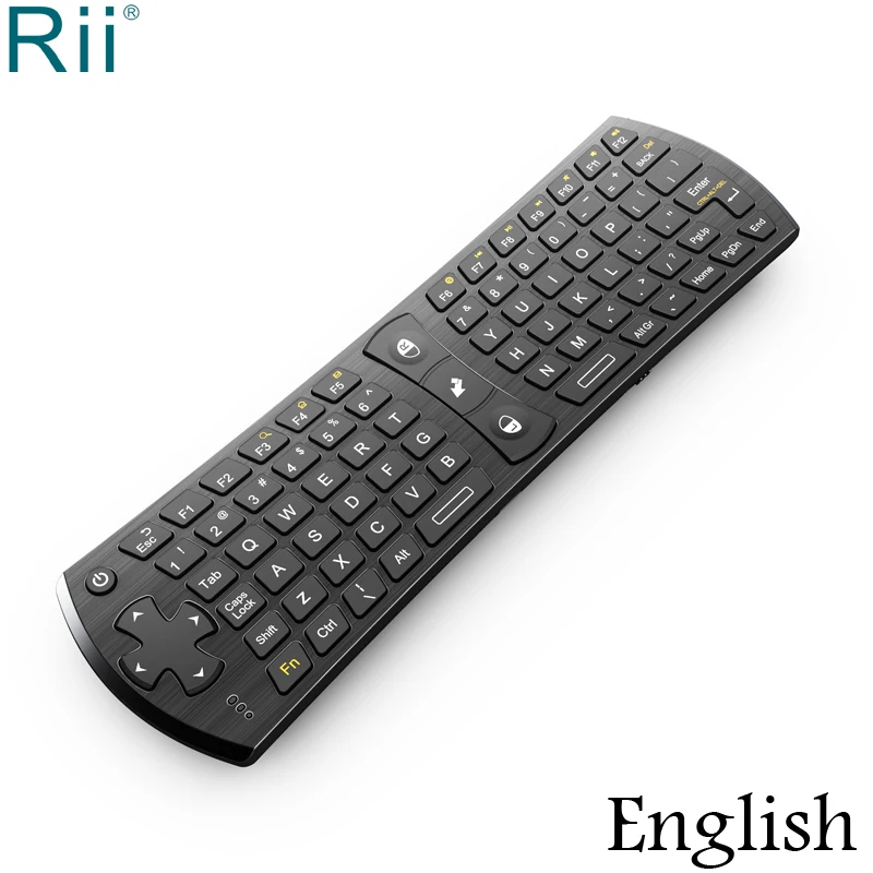 Оригинальная Беспроводная Клавиатура Rii i24 Mini 2 4 ГГц Воздушная мышь для ТВ