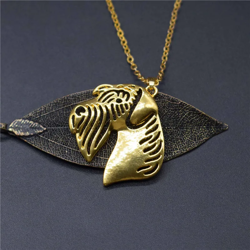 4 цвета новинка ожерелье шнауцера Модные металлические украшения в виде собаки