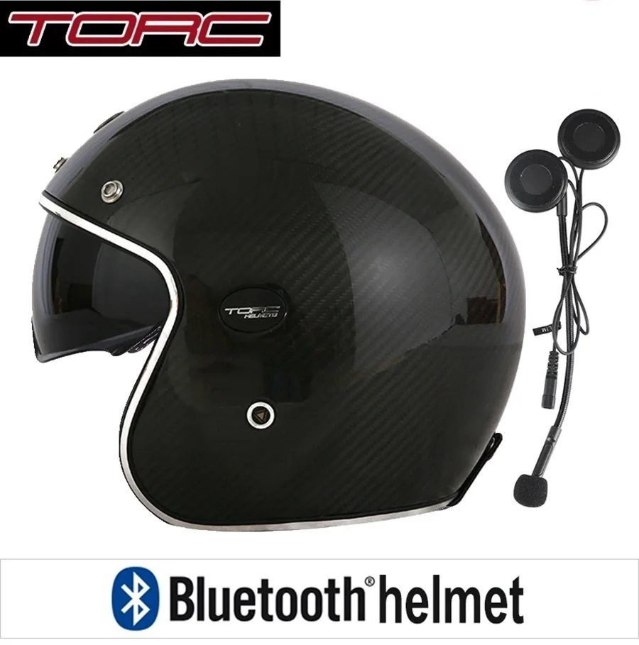 1 комплект 3/4 открытый лицо мото скутер Bluetooth гарнитура шлем солнце Viso точка Кафе Racer Ретро Винтаж мотоциклетный шлем