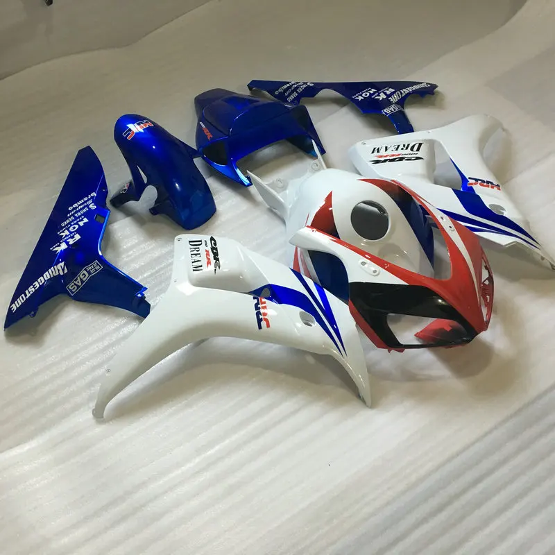 Мотоцикл обтекатель комплект для HONDA CBR1000RR 06 07 CBR 1000RR CBR 1000 RR 2006 2007 ABS белый синий красный Обтекатели набор+ подарки HF24