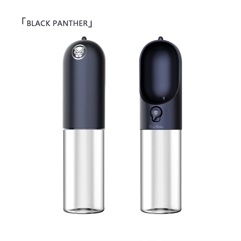 Black Panther PETKIT портативный питомец собака бутылка для воды питьевой диспенсер для маленьких больших собак наружная дорожная питательная бутылка для воды 300 мл и 400 мл - Цвет: Black Panther