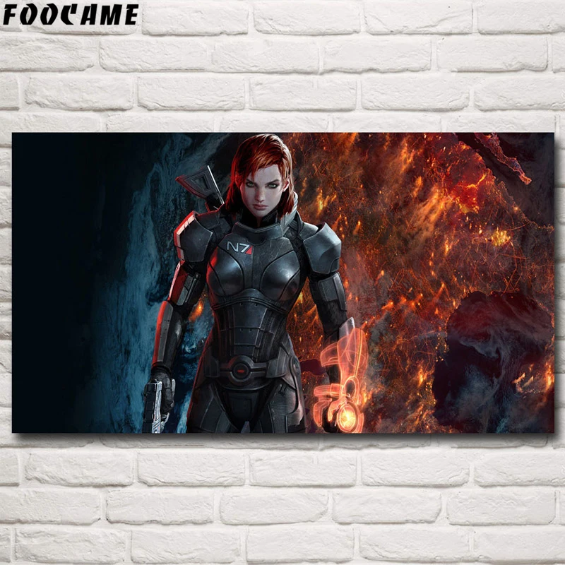 Mass Effect 2 3 4 ГОРЯЧАЯ Съемка экшен игра плакаты и принты декор картины Настенные