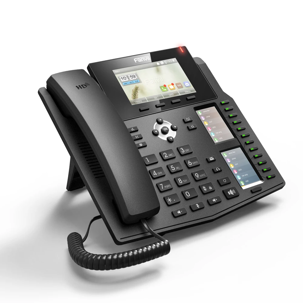 Высококлассный стационарный телефон корпоративный IP с 2 интеллектуальными DSS