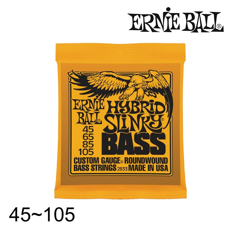 Оригинальные резные басовые струны Ernie Ball 2831/2833/2834 Hybrid Slinky с круглыми ранами [для 5