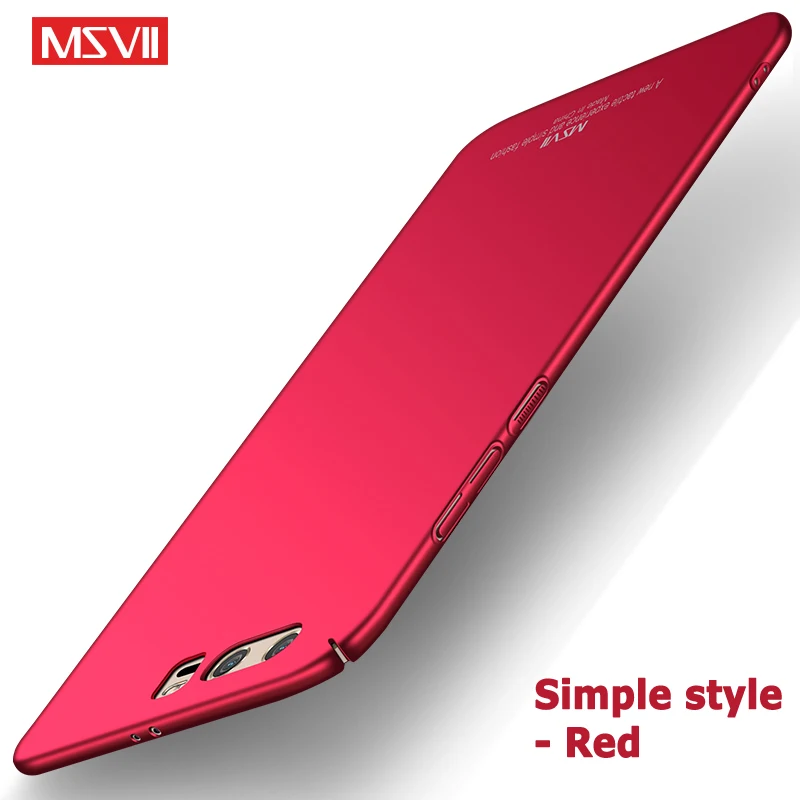 Simple red Для huawei Honor 9 чехол MSVII ультра тонкий матовый чехол для huawei Honor 9 Lite чехол для Honor 9 Твердый чехол для задней панели Honor9 Lite чехол s - Цвет: Simple red