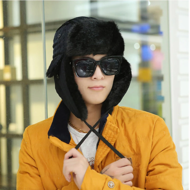 HT542 Новые популярные русские шапки для зимы унисекс головные уборы мужские