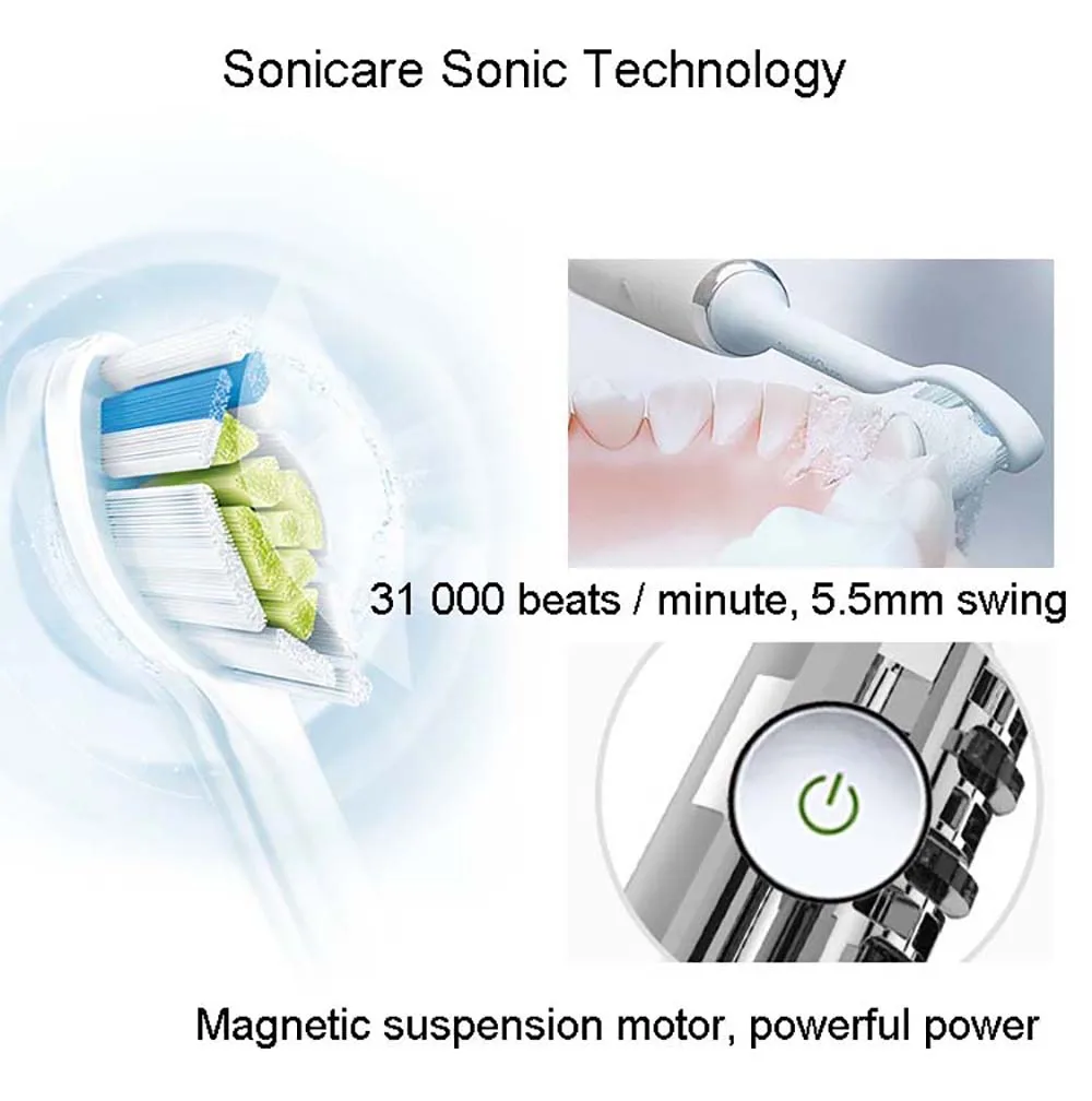 Умная звуковая зубная щетка Philips Sonicare DiamondClean HX9924 с поддержкой приложения с Умной головкой щетки, 5 режимов