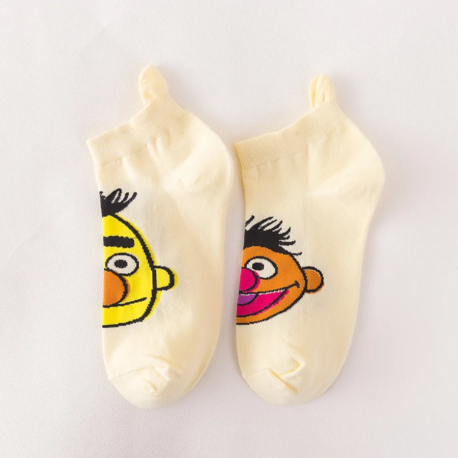 2019 Весна Лето Новые носки башмачки Улица Сезам иллюстрация женские милые