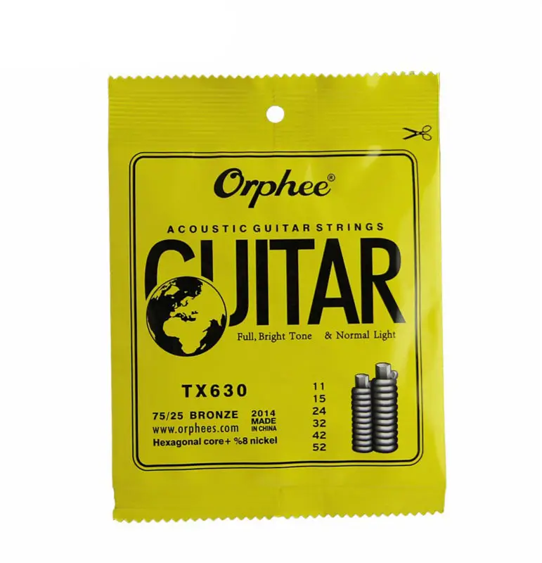 3 комплекта Orphee красочные шаровые бронзовые для акустической гитары струны три