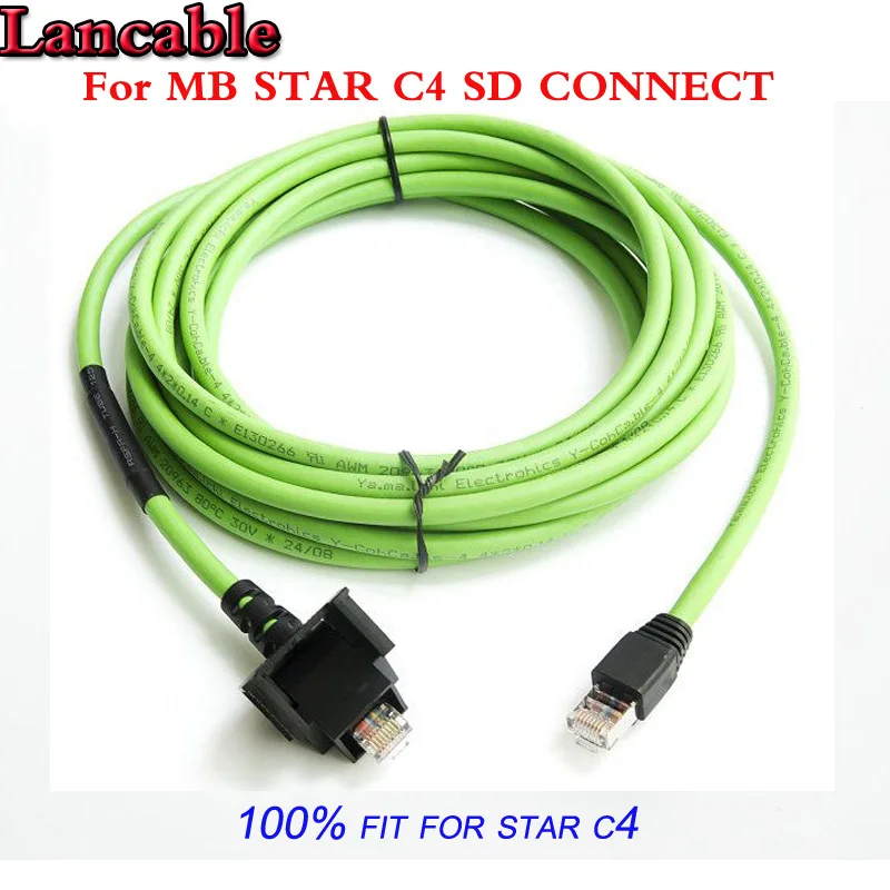 Высококачественный зеленый Lan кабель для MB STAR C4 LanCable Ben sz Star SD Подключение
