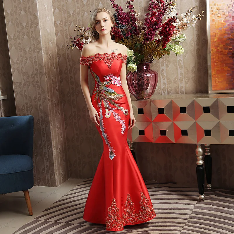FADISTEE Новое поступление элегантное вечернее платье Vestido de Festa Аппликация Кристалл длинное стильное платье