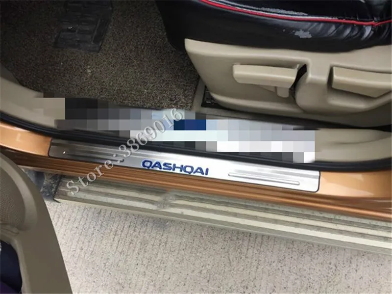 Внешний нержавеющая сталь Накладка порога автомобиля аксессуары для Nissan Qashqai J10 2007 2008 2009 2010 2011 2012 2013