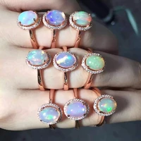 kjjeaxcmy fine jewelry fire color natural european opal lady ring 925 silver material hot sale hot style lady