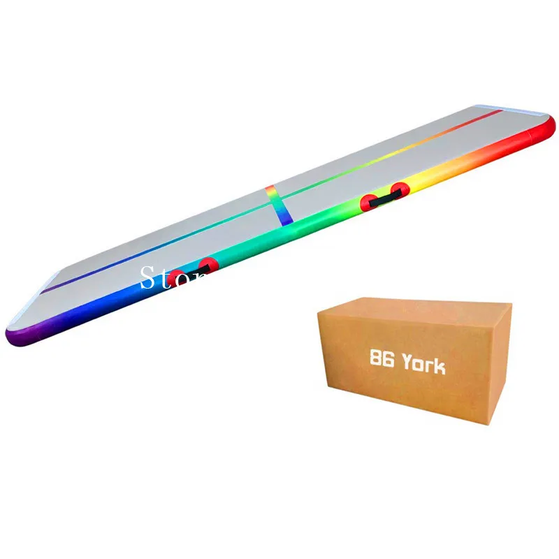 Бесплатная доставка 3 м Радужный воздушный трек коврики для домашнего