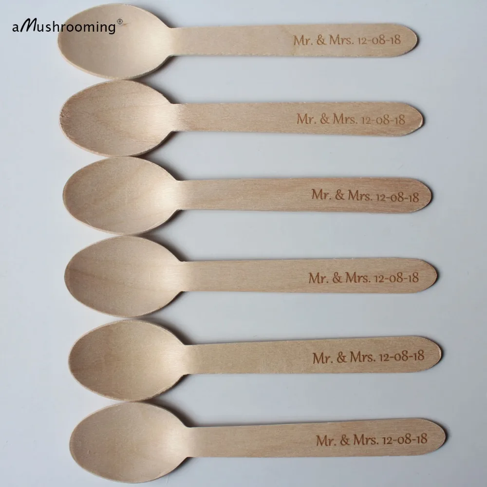 50 Wooden Spoons Engrave/Personalize/Customize-Wedding Bridal/Baby Shower Gifts/Favors Momentos Keepsakes Party | Дом и сад