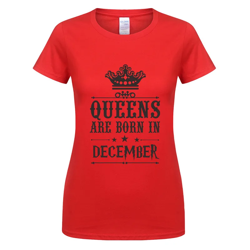 Omnitee новый летний Queens рождаются в декабре футболка для женщин хлопковые футболки