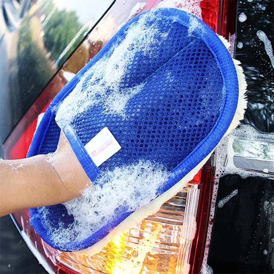 Новая деталь для мытья автомобиля 1 шт. губка щетка стекол Голубая волна - Фото №1