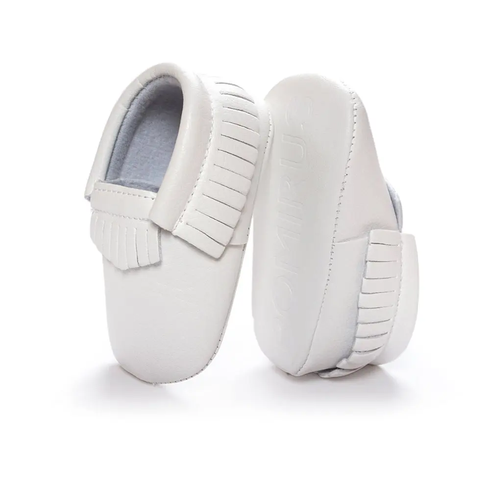Wholesale Baby Moccasin White Leather Infant Shoes 26 colors Toddler First Walkers Soft Comfortable Children Shoe Free Shipping