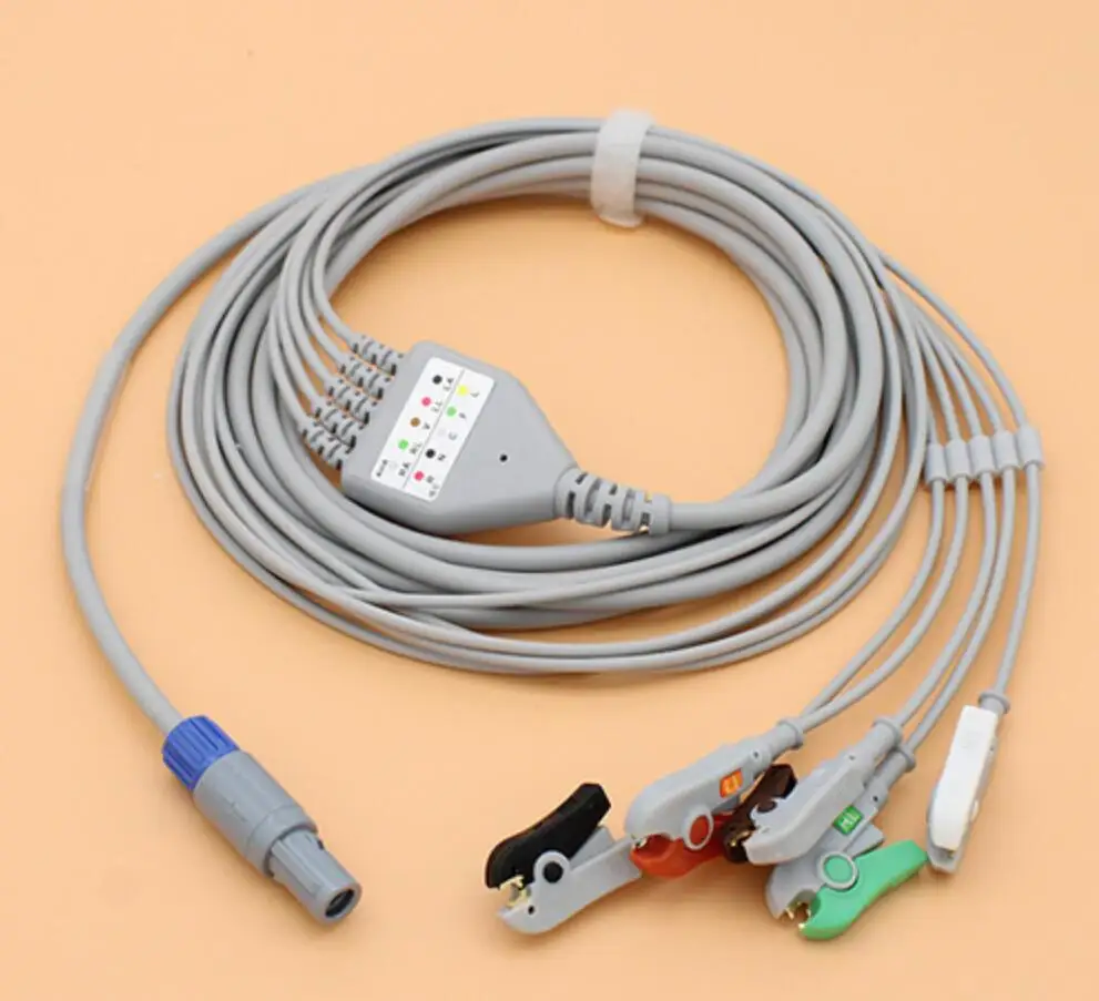 Biolight BLT M12 креативный PC9000S PC9000 UP6000 Spurt 5 выводов ecg кабель и leadwire Redel 6 контактный