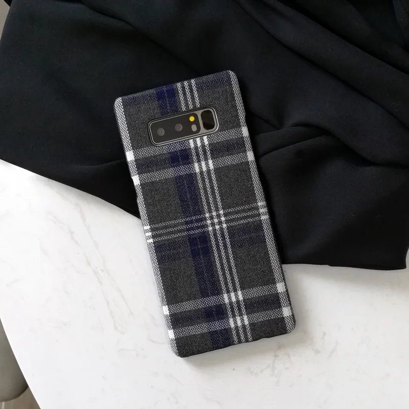 Чехол для мобильного телефона простой решетчатый Британский ветер ткань жесткий