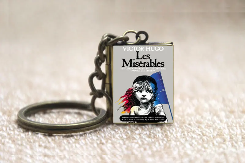 Les Miserables обложка книги медальон ожерелье брелок серебро и бронза тон B0928|locket