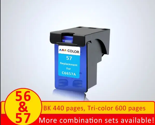 Tri color 1PC XiangYu для hp 57 цветной чернильный картридж для hp 56 для hp Deskjet 5150 450CI PSC 1315 2110 2210 2410 принтер - Цвет: Tri color 1PC