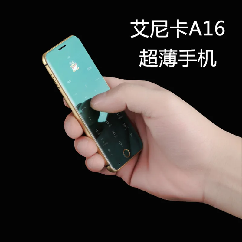 Оригинальный anica T A16 мини мобильный телефон ультратонкие Роскошный MP3 плеер Bluetooth
