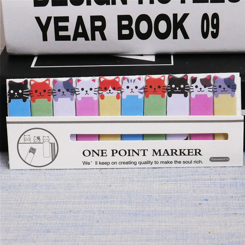 Симпатичные кавайные блокноты для записей клейкие заметок Мультяшные животные