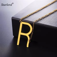 choker letter r pendantsnecklaces for women men stainless steel necklace personalized lucky gift alphabet jewelry gp2618