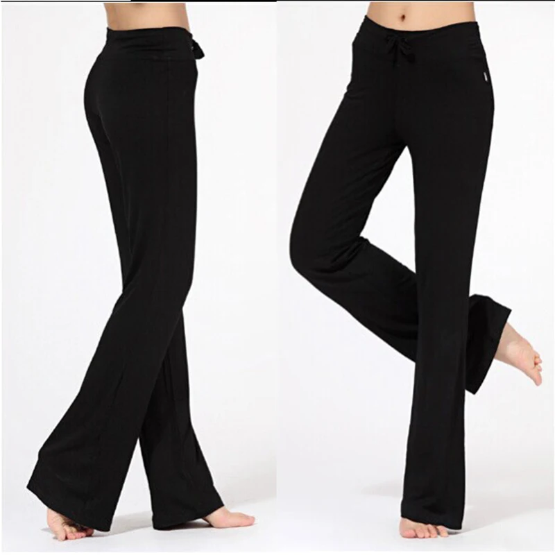 Женские Штаны Для Йоги модель плюс размера эластичные спортивные Леггинсы для