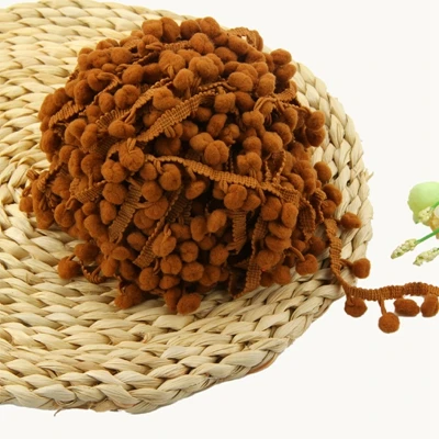 1PCS FOR 5 YARD N 5yard/lot 1 см Ширина красочные pp мяч эластичного кружева лента с отделкой кисточками швейная материал аксессуары для дома украшения HB-2-20 - Цвет: 1PCS FOR 5 YARD N