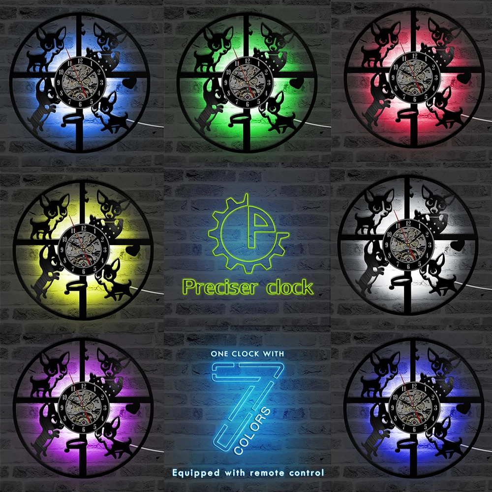 Виниловые креативные настенные часы в виде собачьих любимых компакт дисков