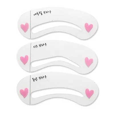 3 шт. модные женские силиконовые модели для бровей карт напечатанные плоские