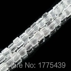 Бесплатная доставка 100 шт./лот 4 мм квадратные граненые стеклянные хрустальные