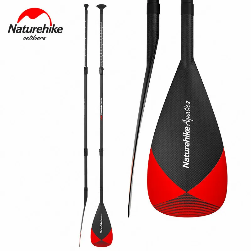 Naturehike Sup漕ぎサーフィンボートオールフルカーボンスタンドアップパドルボードアルミ合金調整可能なサーフィンボートオールnh17j003 B Leather Bag