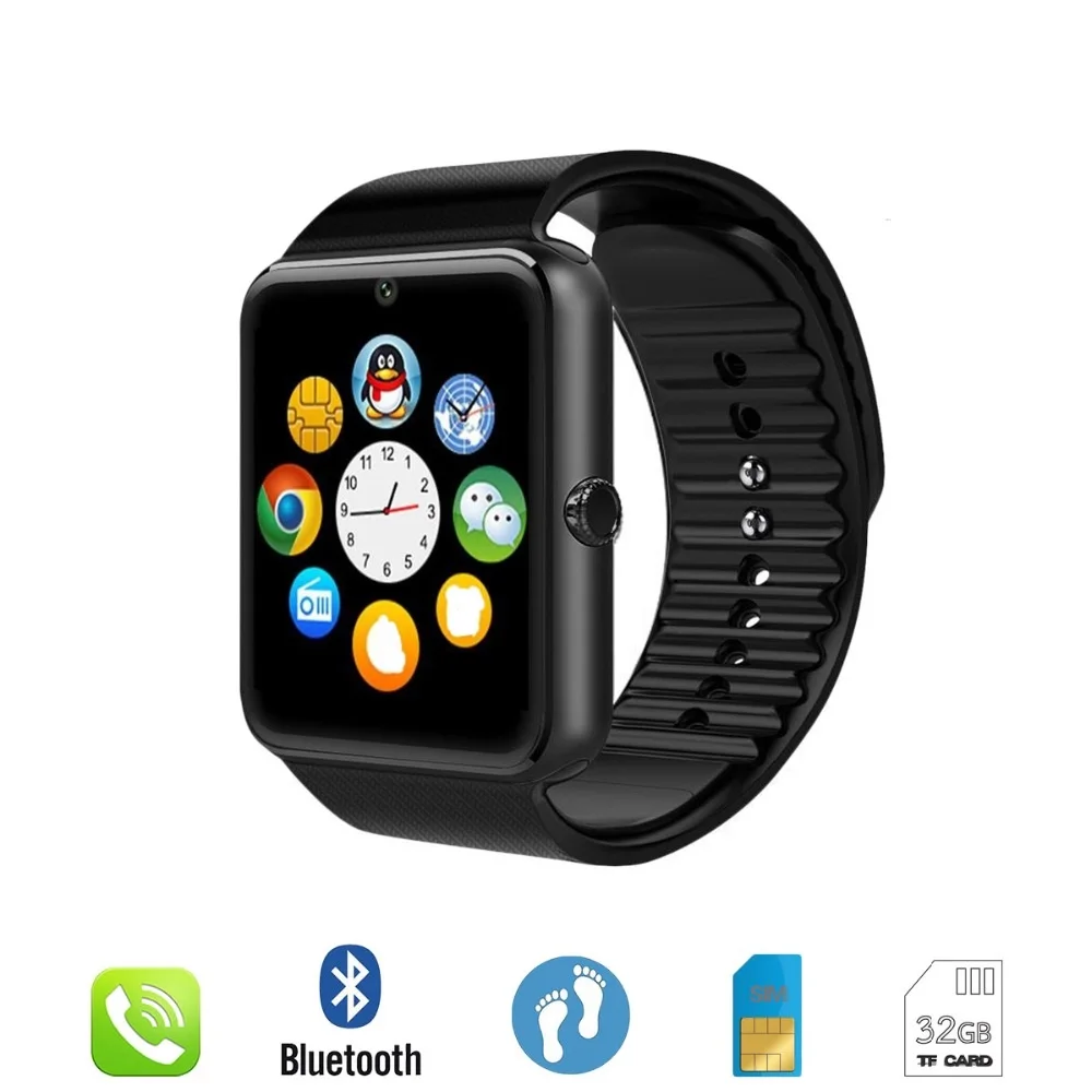 Избыточные Смарт часы WindSmart GT08 Reloj Inteligente ية Bluetooth цветной экран наручные
