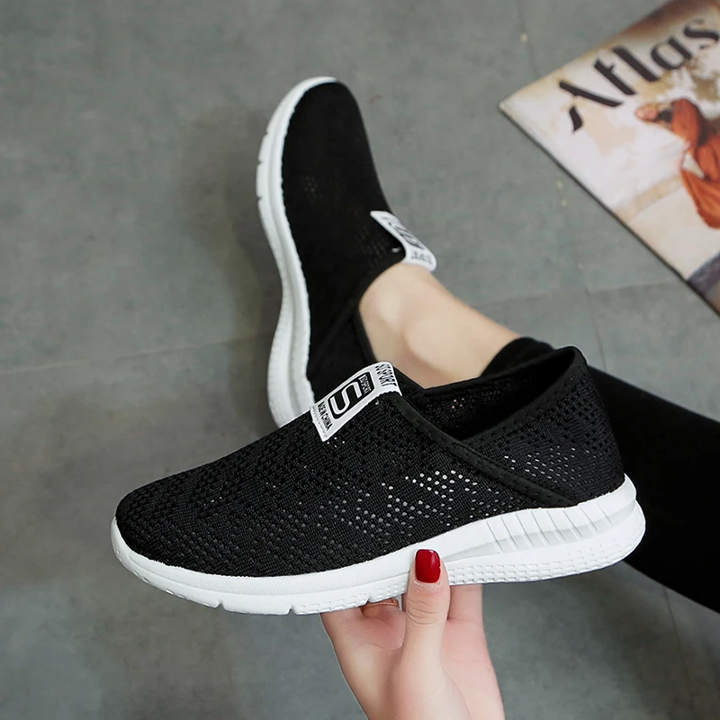 

Women Casual Flats Shoes Summer Breathable Sneakers Woman Slip on Shoes Footwears Female Zapatos De Mujer Ladies Soft Flats