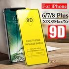 Защитное стекло 9D для iphone x xs max xr iphone 7 8 plus aifion 7plus 8 plus, 2 шт.