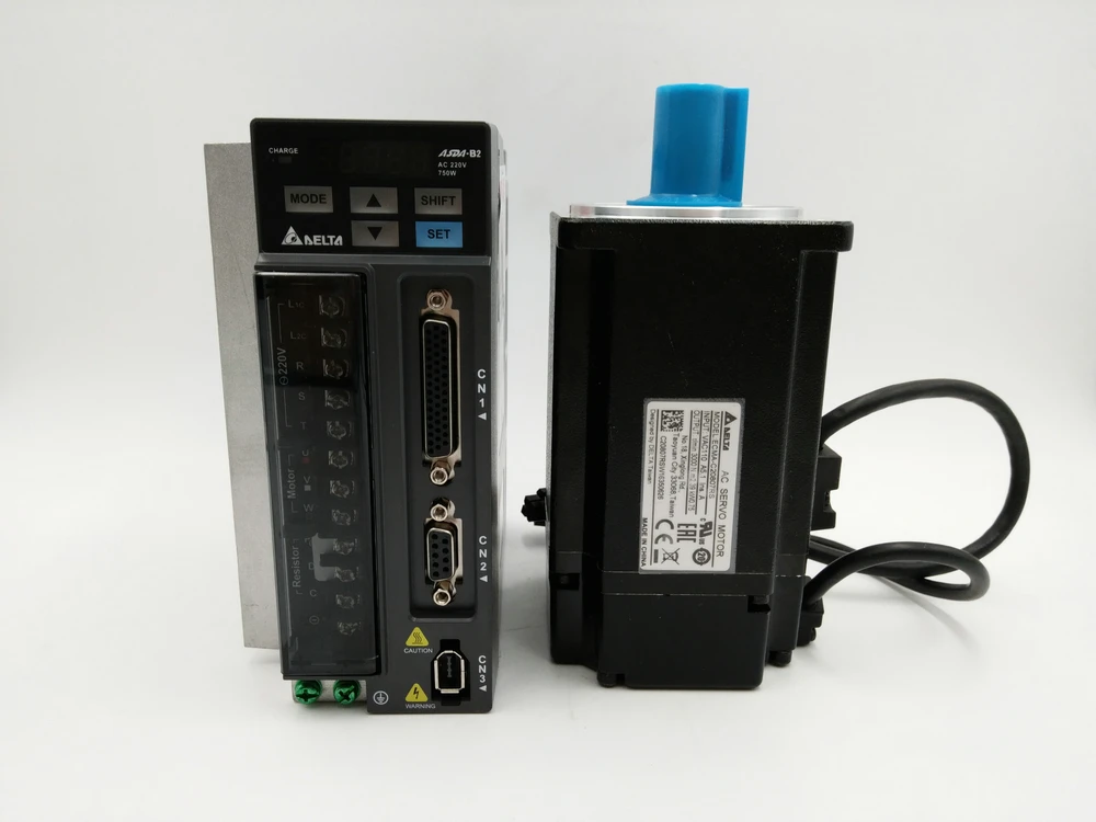 Комплект серводвигателя Delta 750 Вт переменного тока комплект 0 75 кВт система с