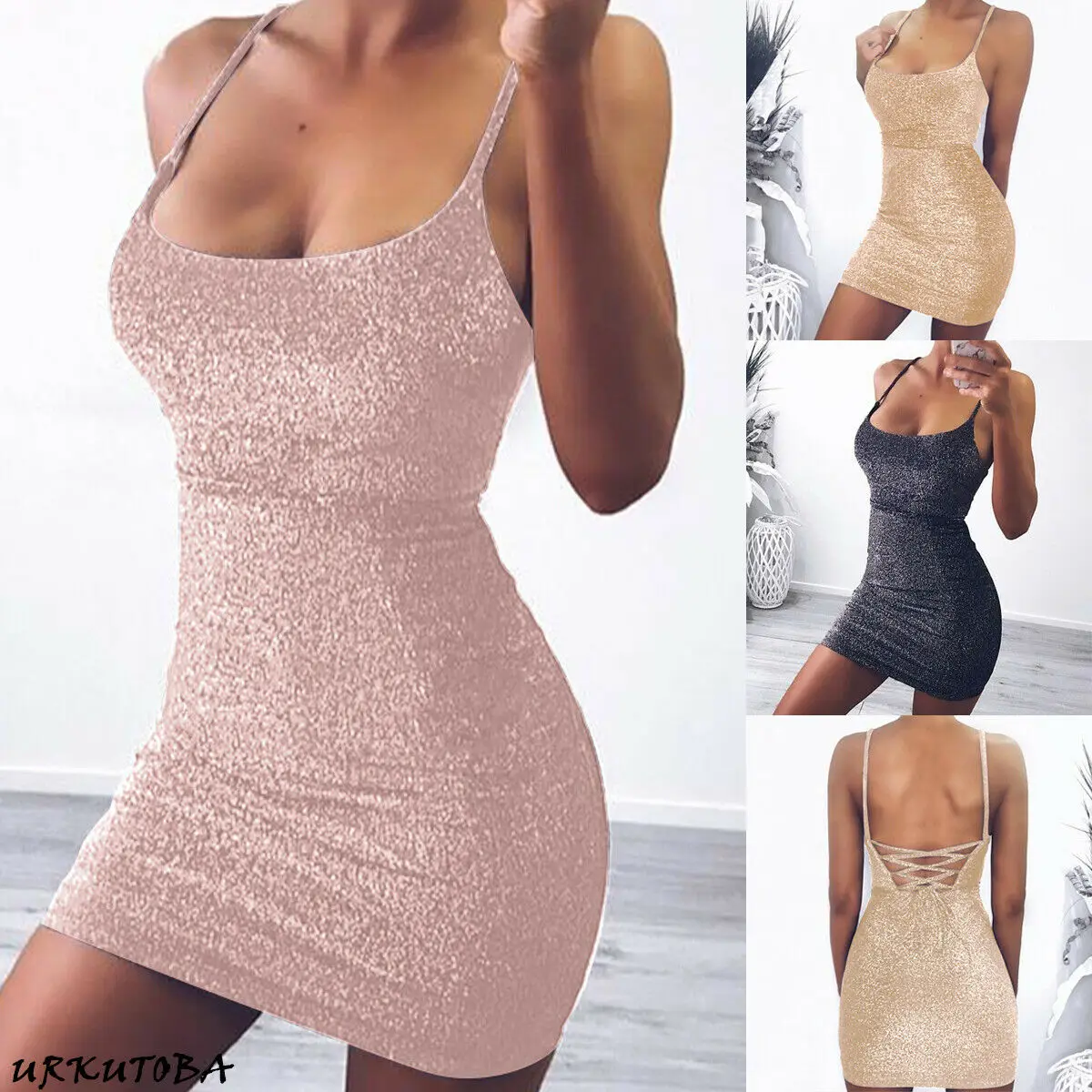 Вечернее короткое платье с блестками вечернее блестящее коктейльное мини-платье