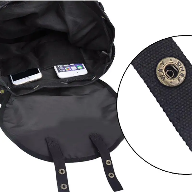 Винтажный холщовый женский рюкзак уникальные сумки на шнурках в стиле преппи