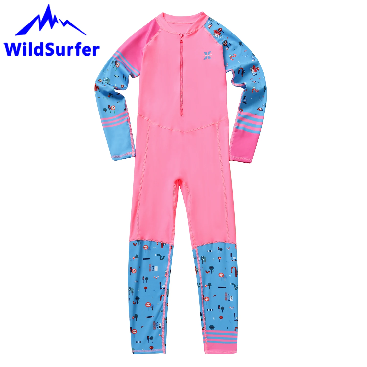 WildSurfer летние детские солнцезащитные Купальники для мальчиков с длинным рукавом цельный гидрокостюм для девочек быстросохнущая Медузы Детский костюм для дайвинга W120