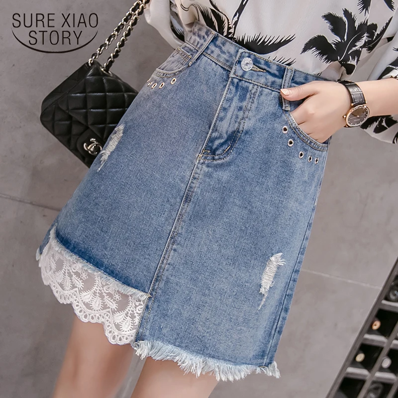 Юбки Женские faldas mujer moda юбки женские большие размеры в горошек harajuku Корейская черная юбка Повседневная юбка с высокой талией 2688 50