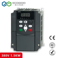 input 220v single phase output 380v 3phase variable frequency drive vfd inverter 1 5kw 1500w 2hp for motorspindle