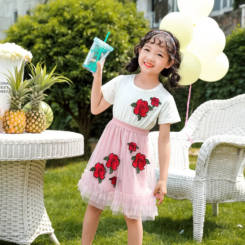 Платье в рубашечном стиле трикотажное платье с короткими рукавами из тюля для