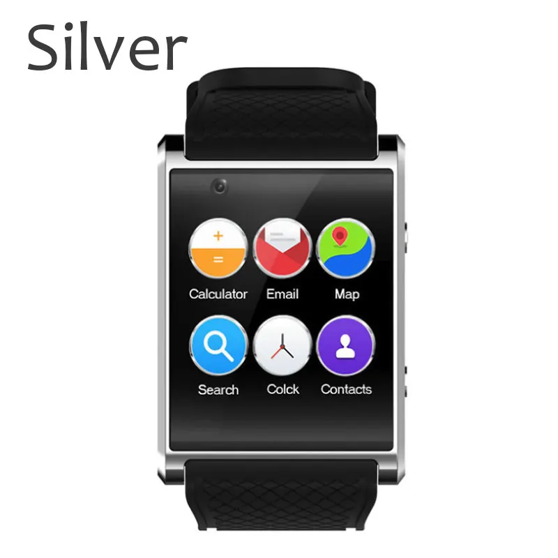 Серебристый X11 Android 5,1 система Смарт часы MTK6580 ROM4G RAM512 3g Smartwatch с Шагомером камера 2,0 M Wifi gps - Цвет: Серебристый
