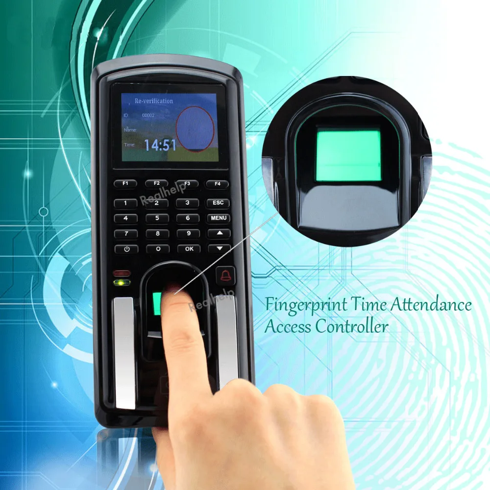 Считыватель Карт RFID с отпечатком пальца терминал контроля посещаемости времени