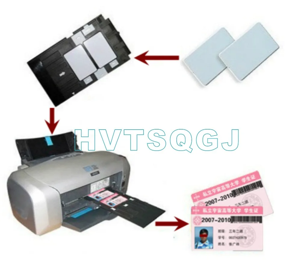 100pcs/lot Free shipping 13.56mhz inkjet printable UID RFID Blank PVC card